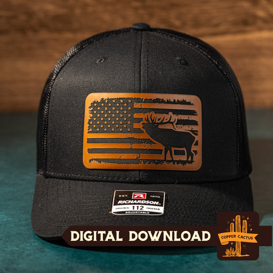 Elk USA Flag | SVG Cut File