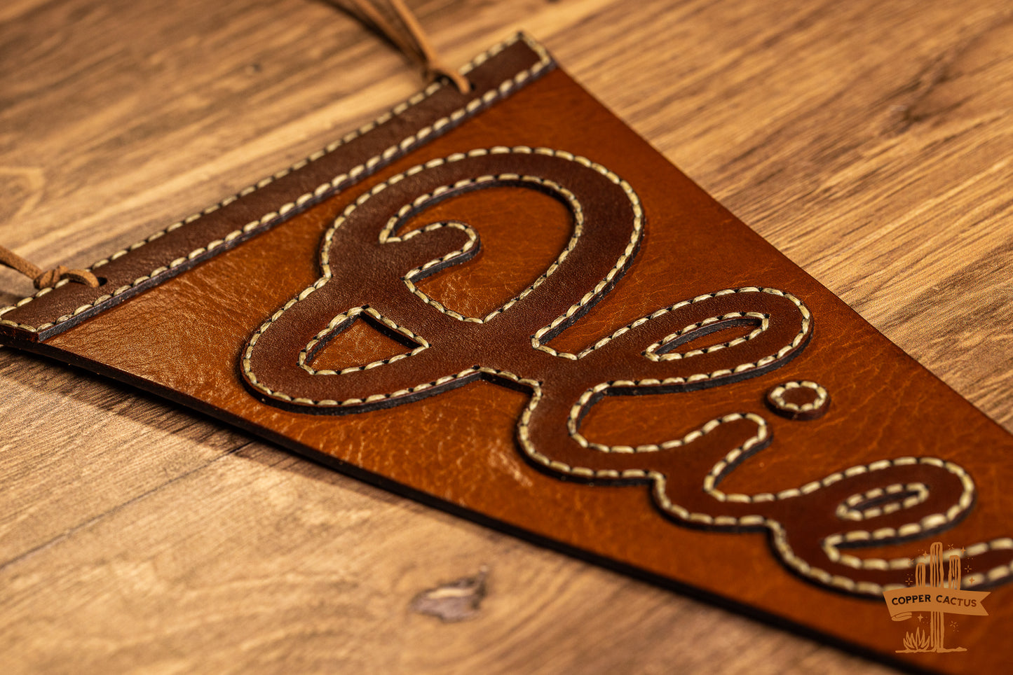 Personalized Leather Pennant