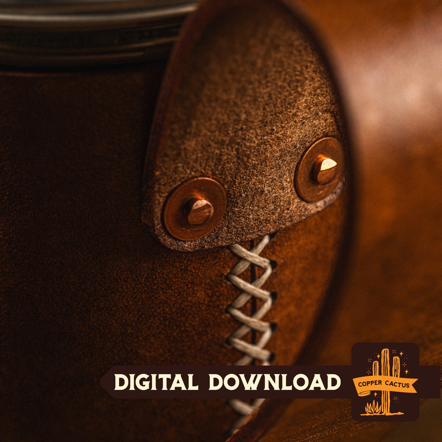 Wide Mouth Pint Mason Jar Leather Sleeve - Digital Template