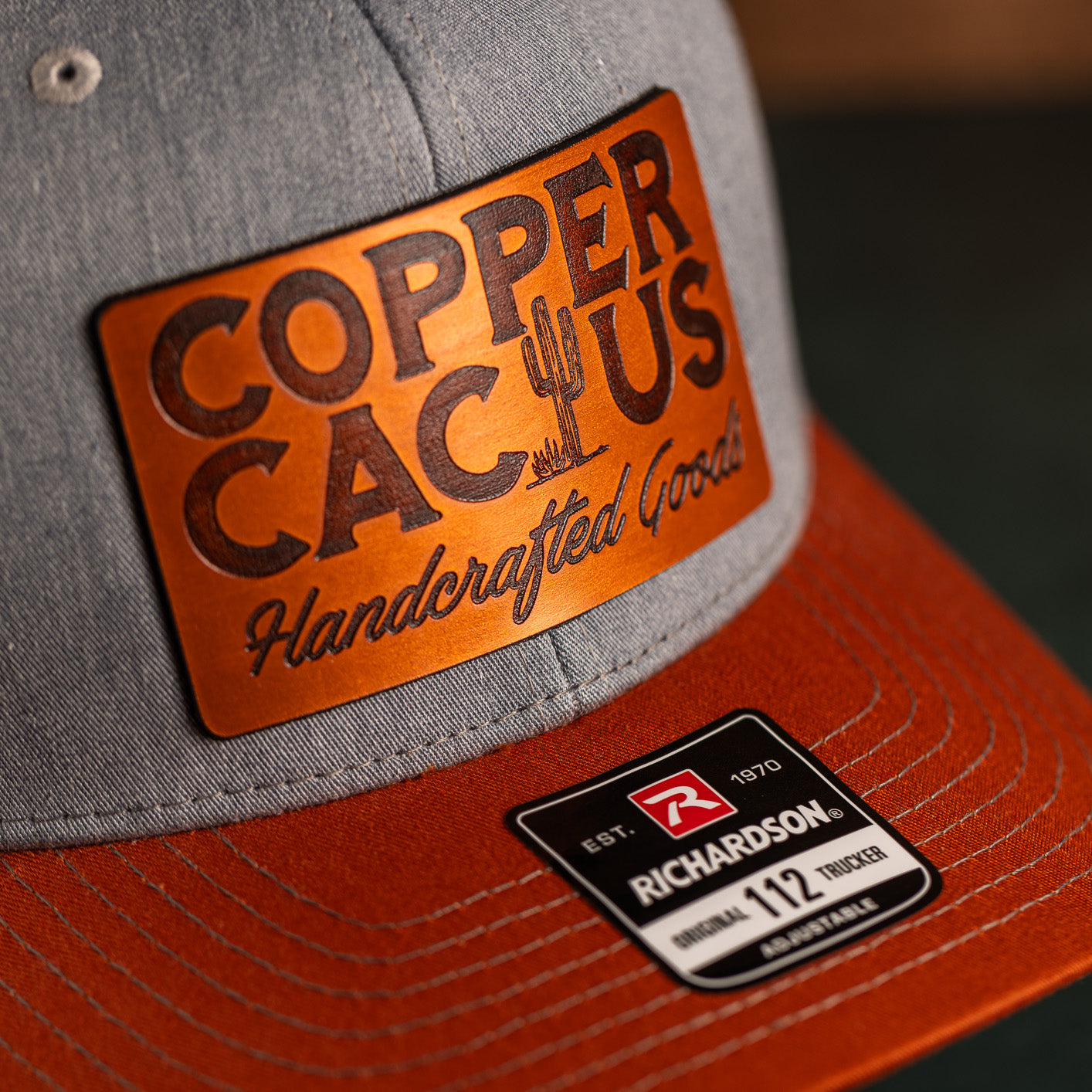 Copper Cactus Copper Leather | Trucker Hat