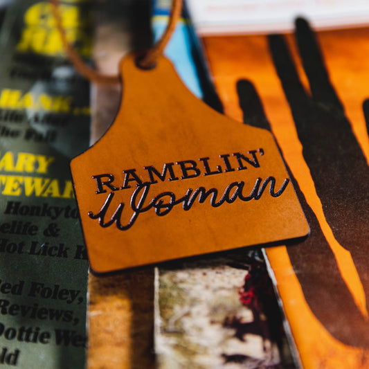Leather Cowtag Car Freshie | Ramblin' Woman