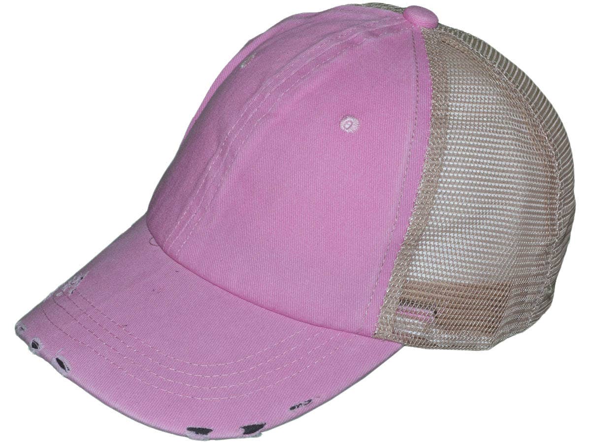 Vintage Trucker Hats - Unstructured Pigment-Dyed Distressed