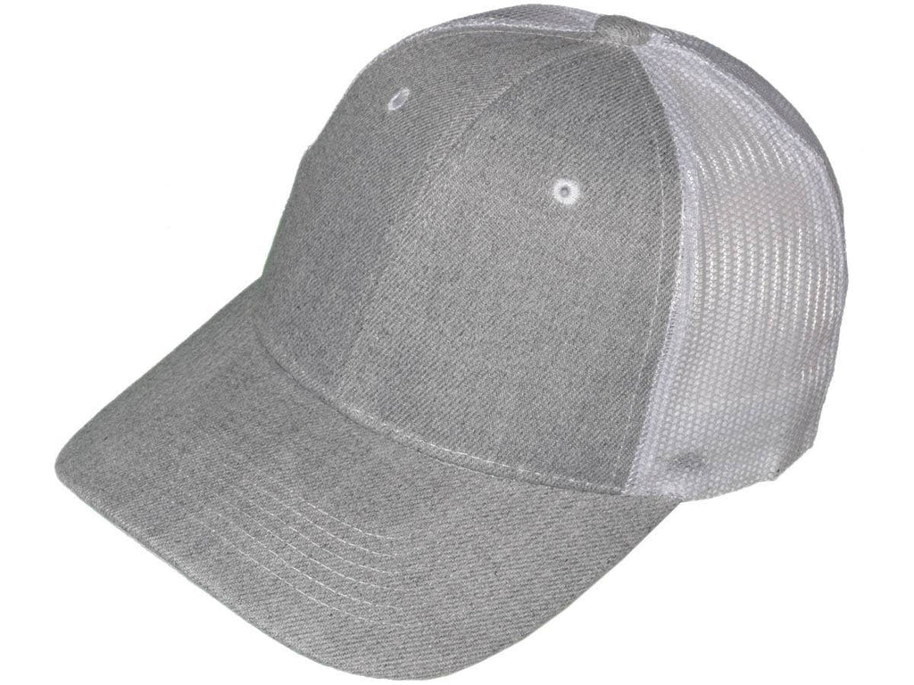 *Youth Size* Blank Trucker Hats - Structured Mesh BK Caps