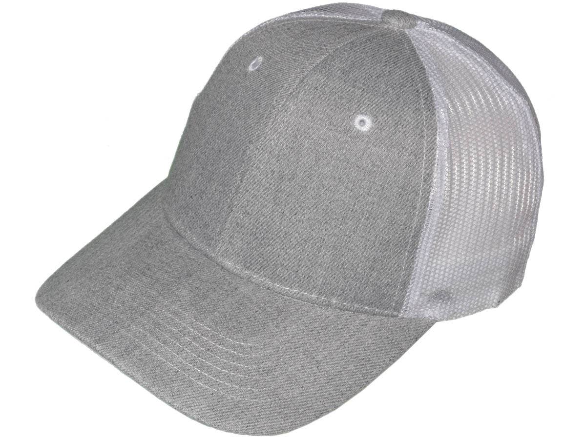 *Youth Size* Blank Trucker Hats - Structured Mesh BK Caps