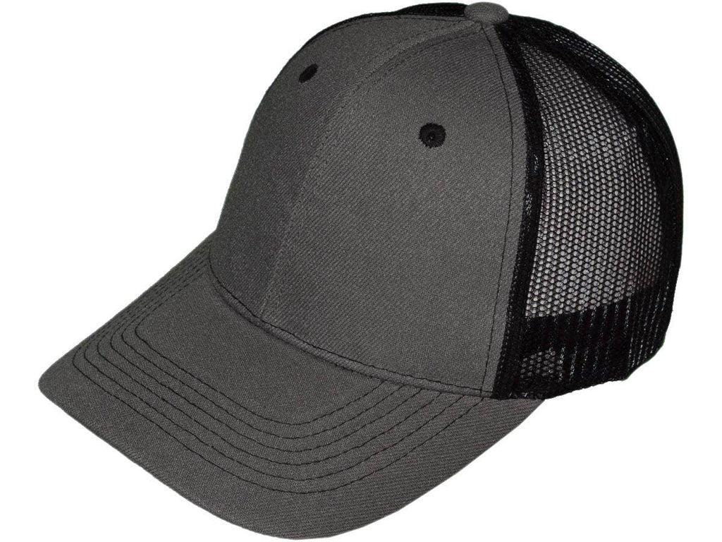 *Youth Size* Blank Trucker Hats - Structured Mesh BK Caps