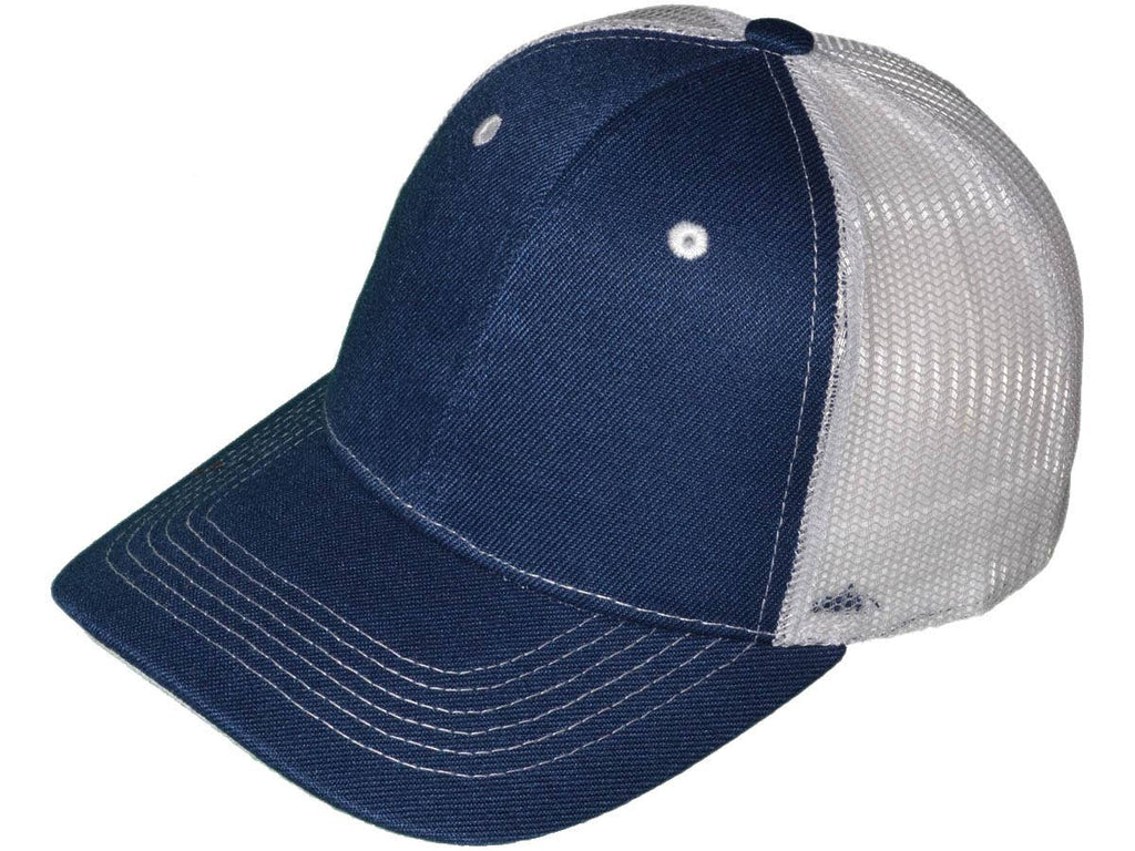 *Youth Size* Blank Trucker Hats - Structured Mesh BK Caps