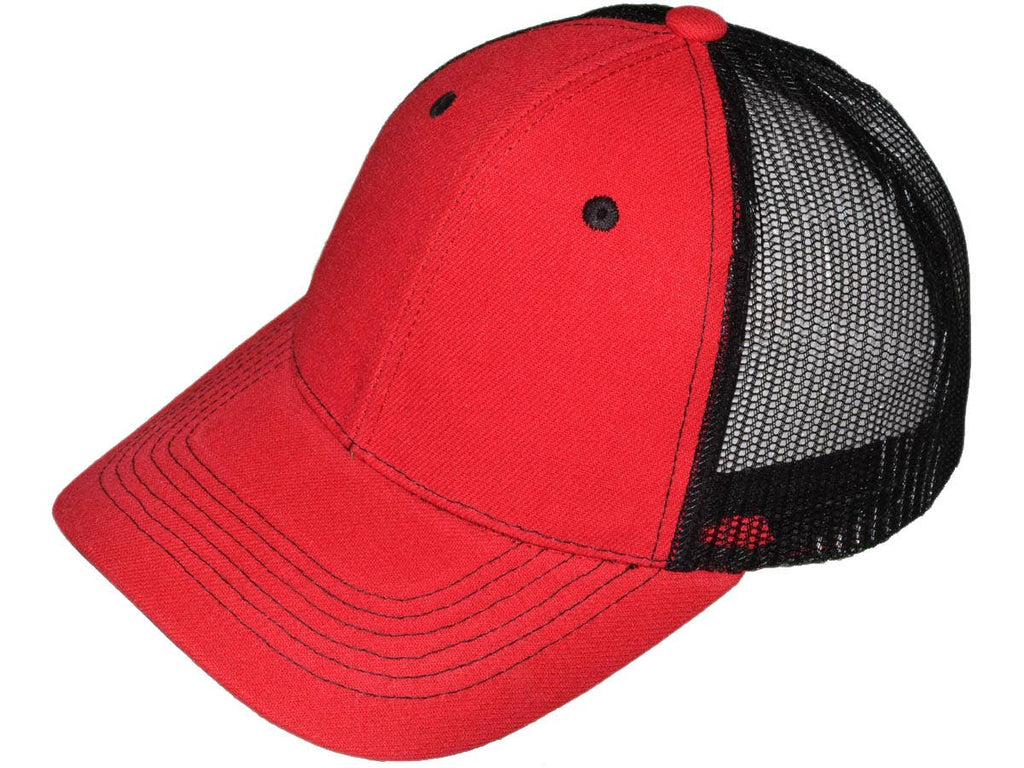 *Youth Size* Blank Trucker Hats - Structured Mesh BK Caps