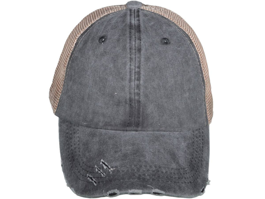 Vintage Trucker Hats - Unstructured Pigment-Dyed Distressed