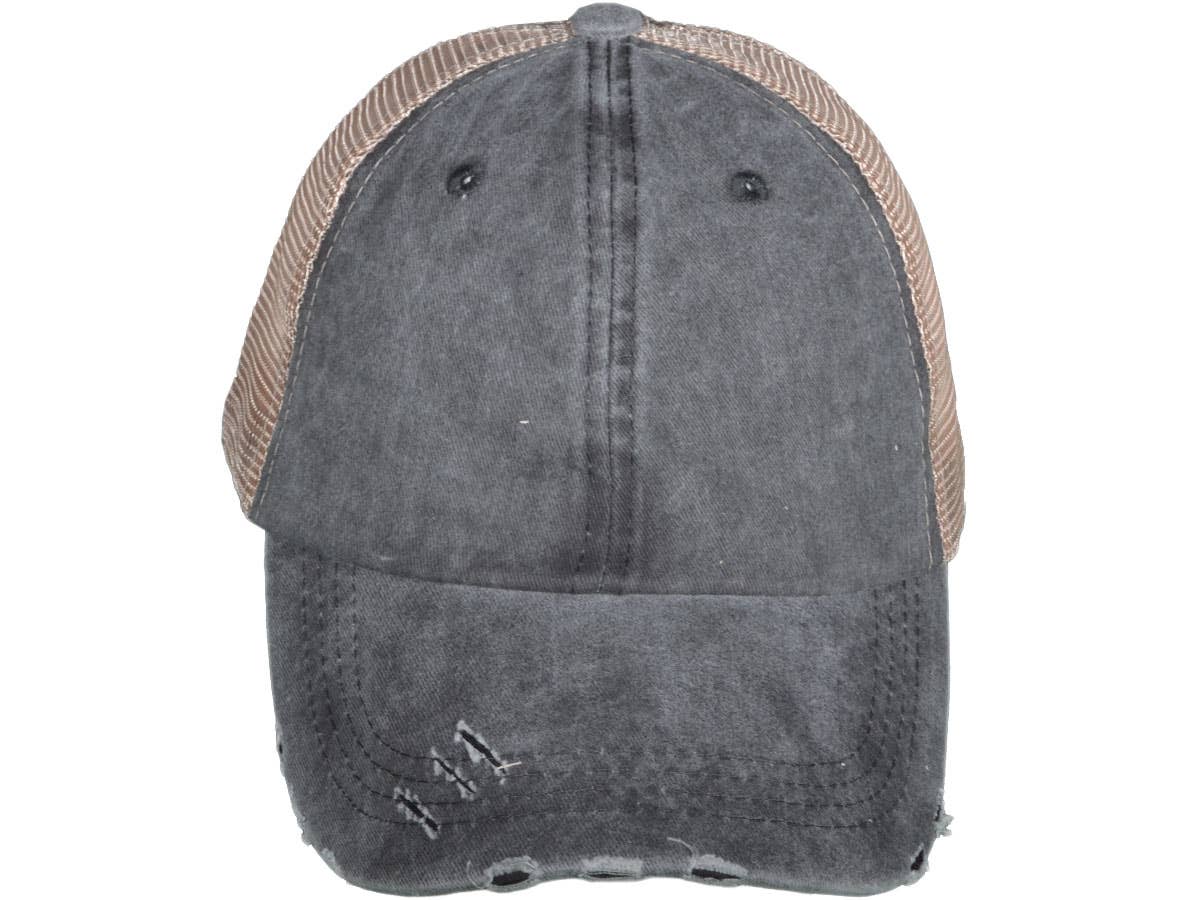 Vintage Trucker Hats - Unstructured Pigment-Dyed Distressed