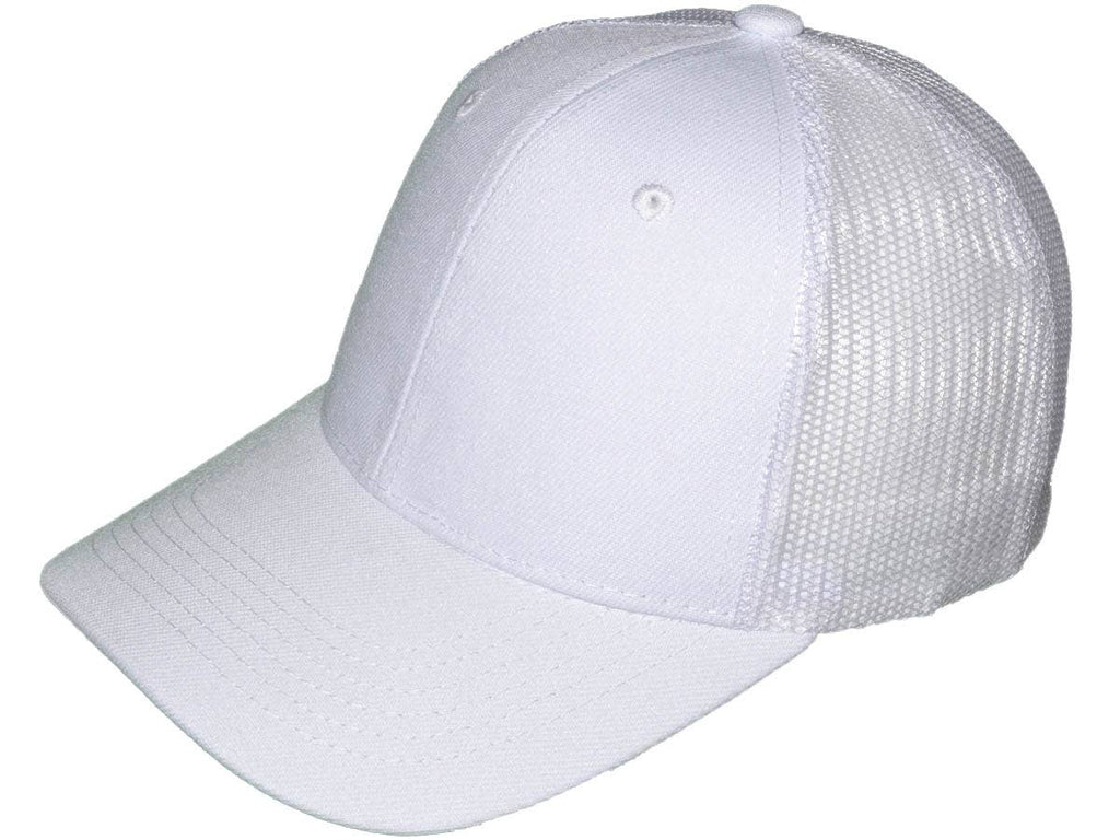 *Youth Size* Blank Trucker Hats - Structured Mesh BK Caps
