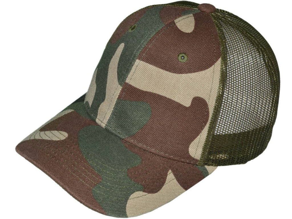 *Youth Size* Blank Trucker Hats - Structured Mesh BK Caps