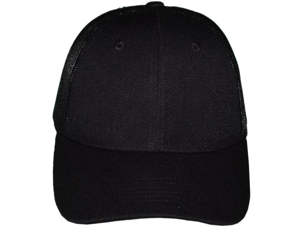 *Youth Size* Blank Trucker Hats - Structured Mesh BK Caps