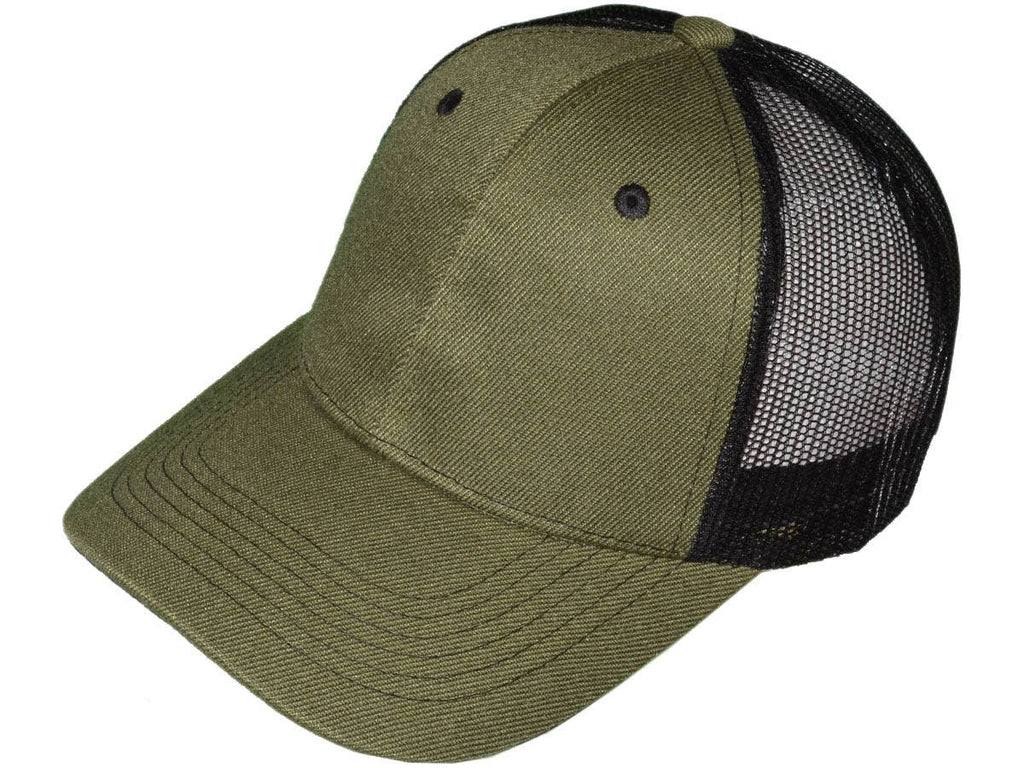 *Youth Size* Blank Trucker Hats - Structured Mesh BK Caps