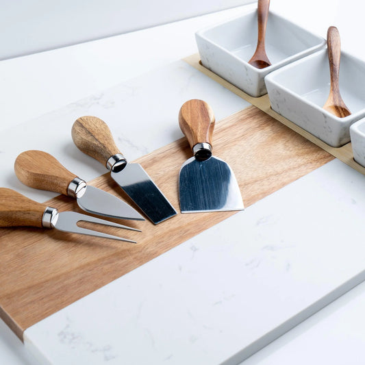 Wood Marble Charcuterie Board