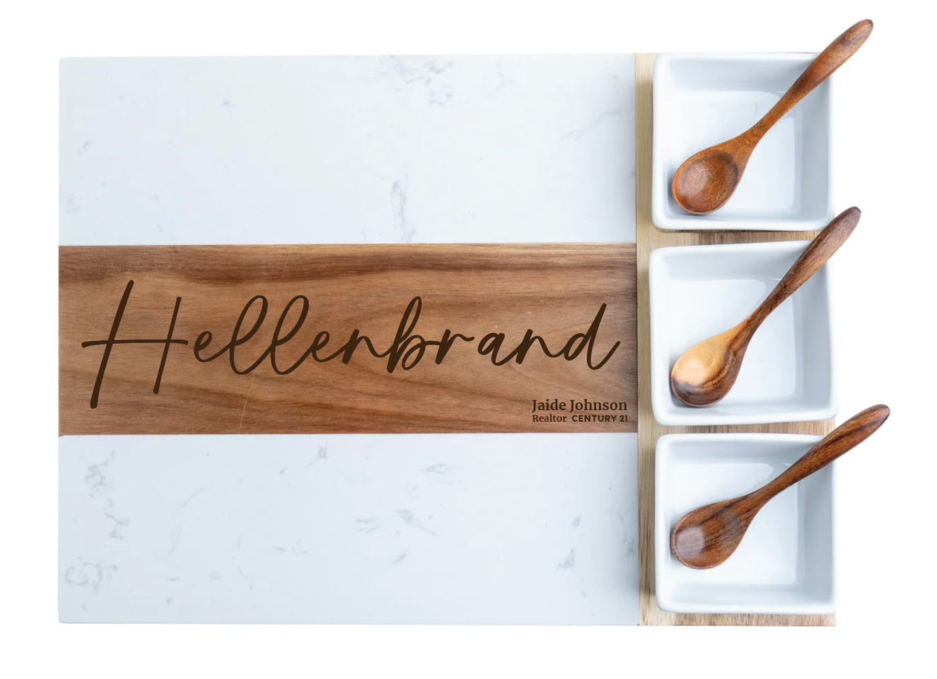 Wood Marble Charcuterie Board