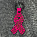 Breast Cancer Ribbon Keychain