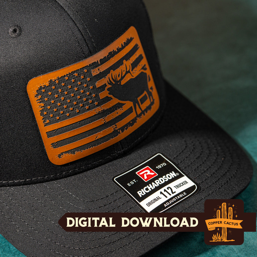 Elk USA Flag | SVG Cut File