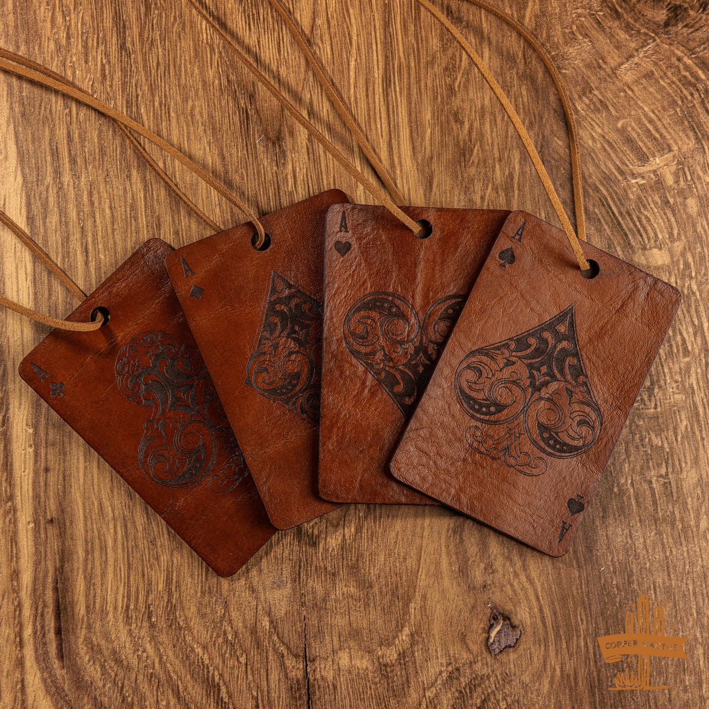 Leather Car Freshie | Aces