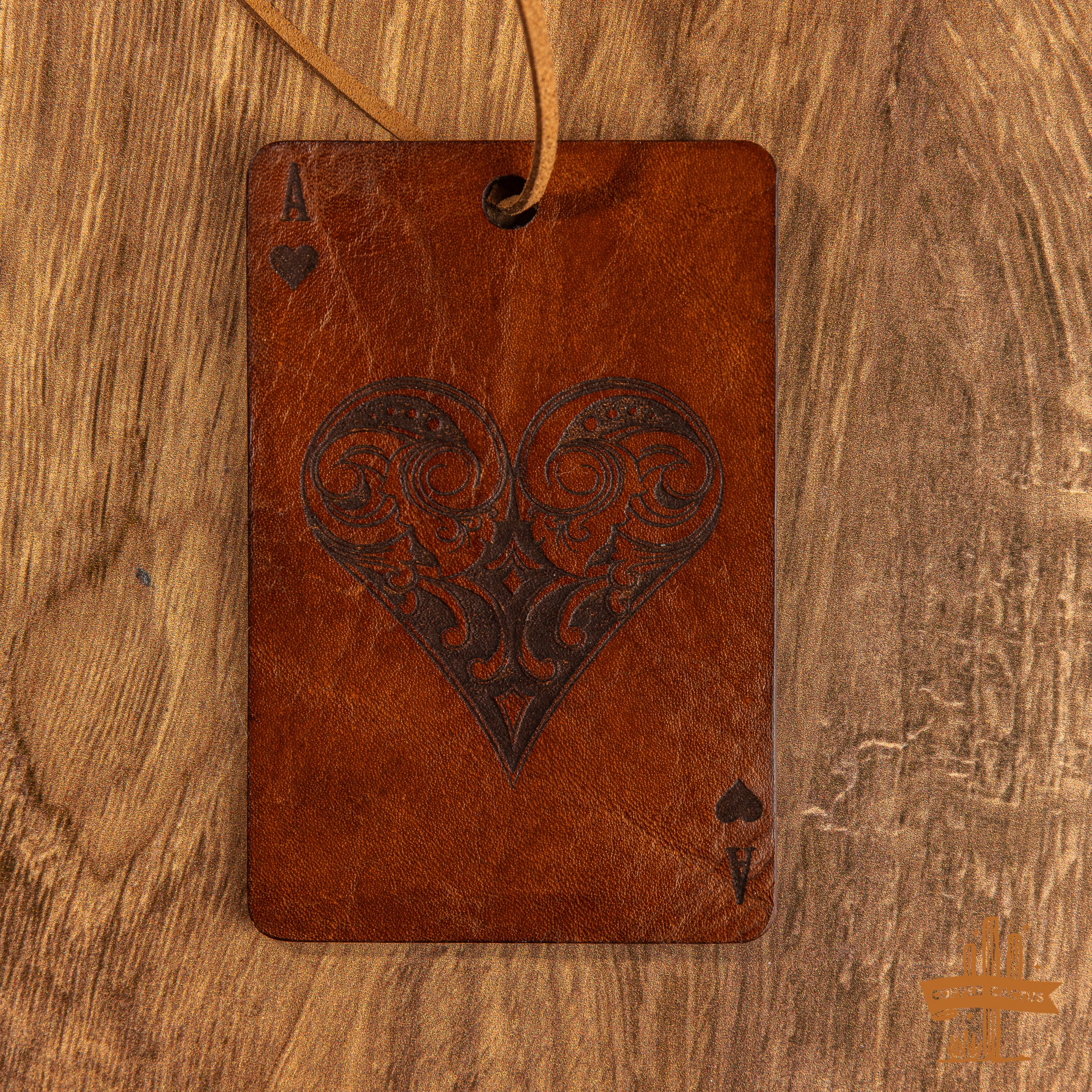 Leather Car Freshie | Aces