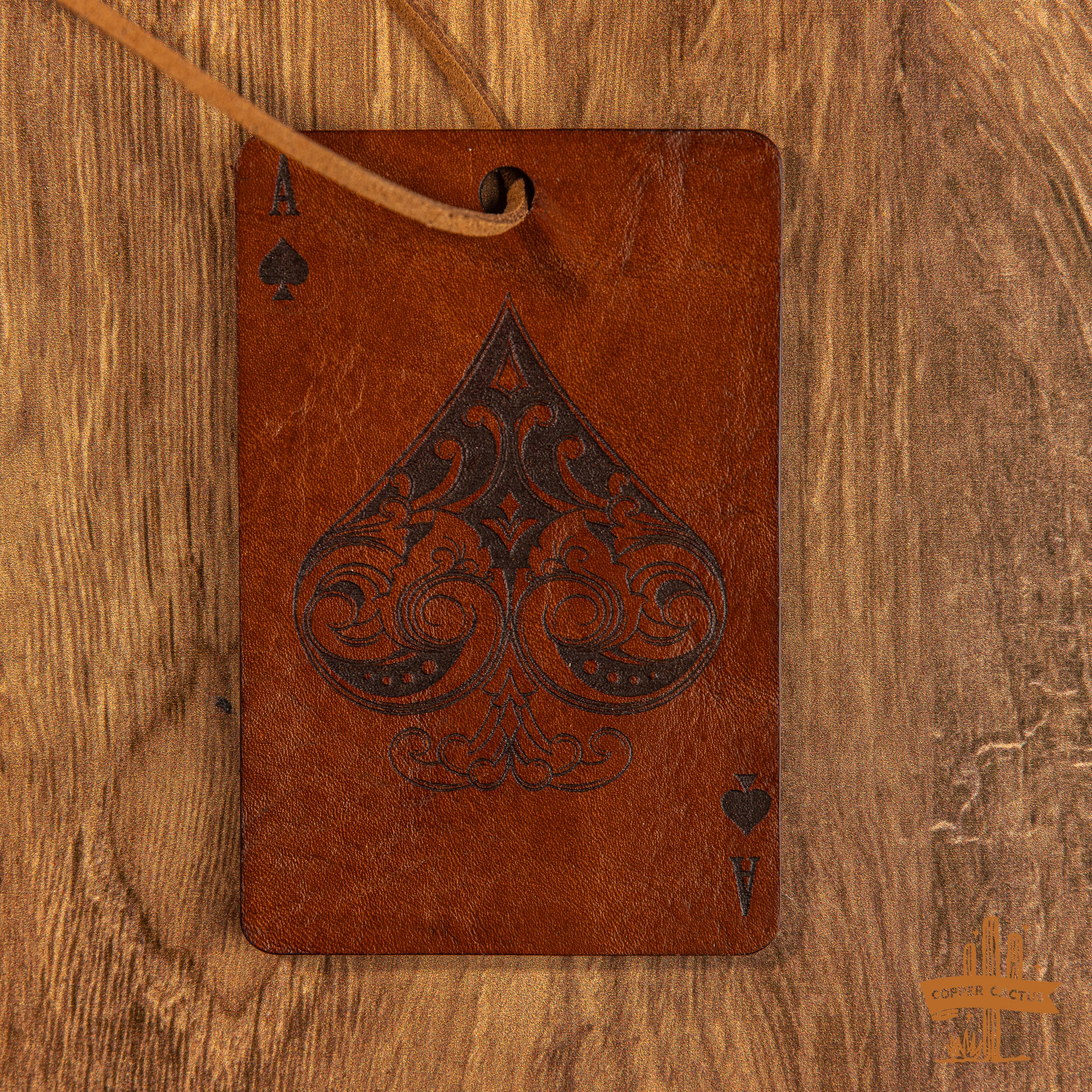 Leather Car Freshie | Aces