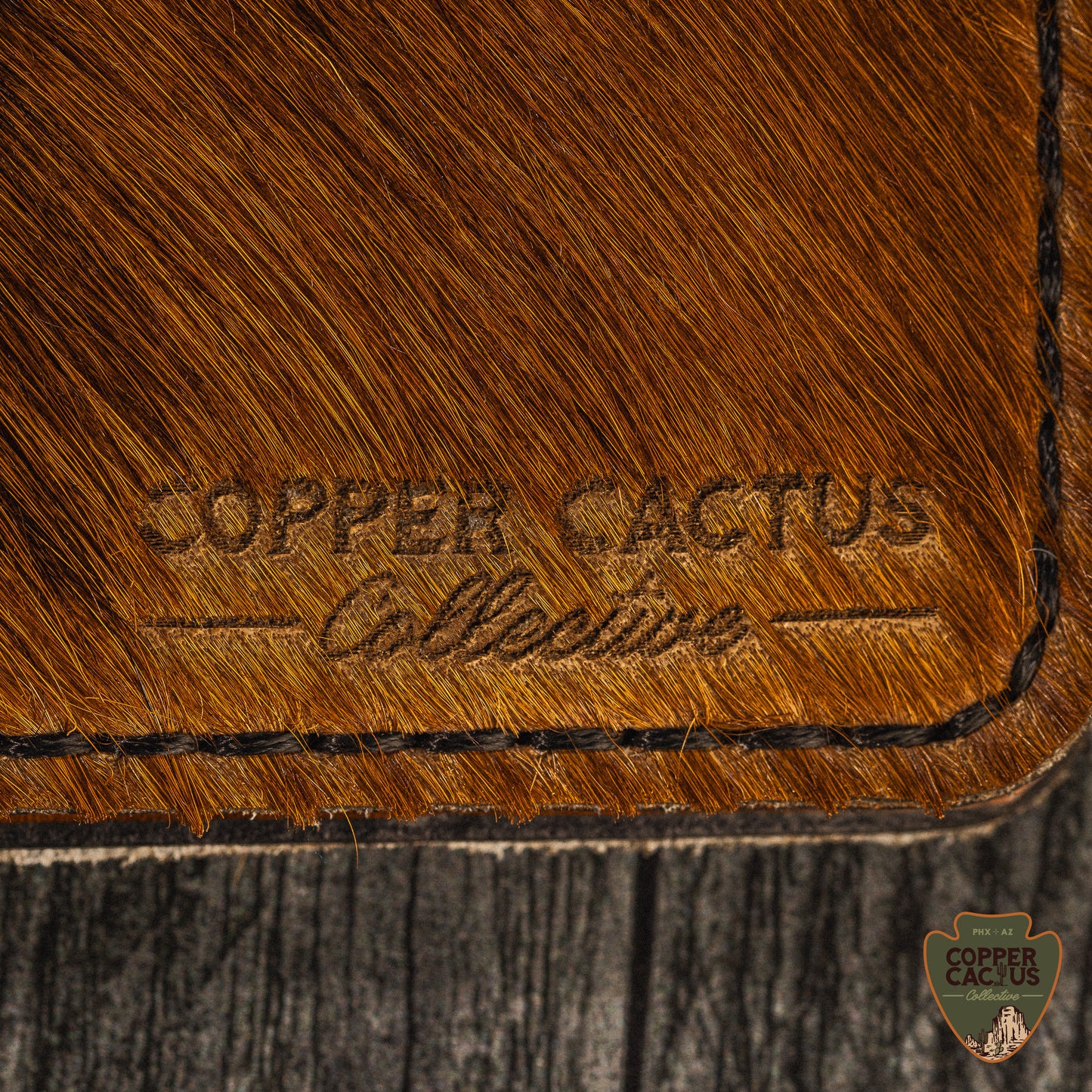 Hair-On-Hide Minimalist Checkbook Cover