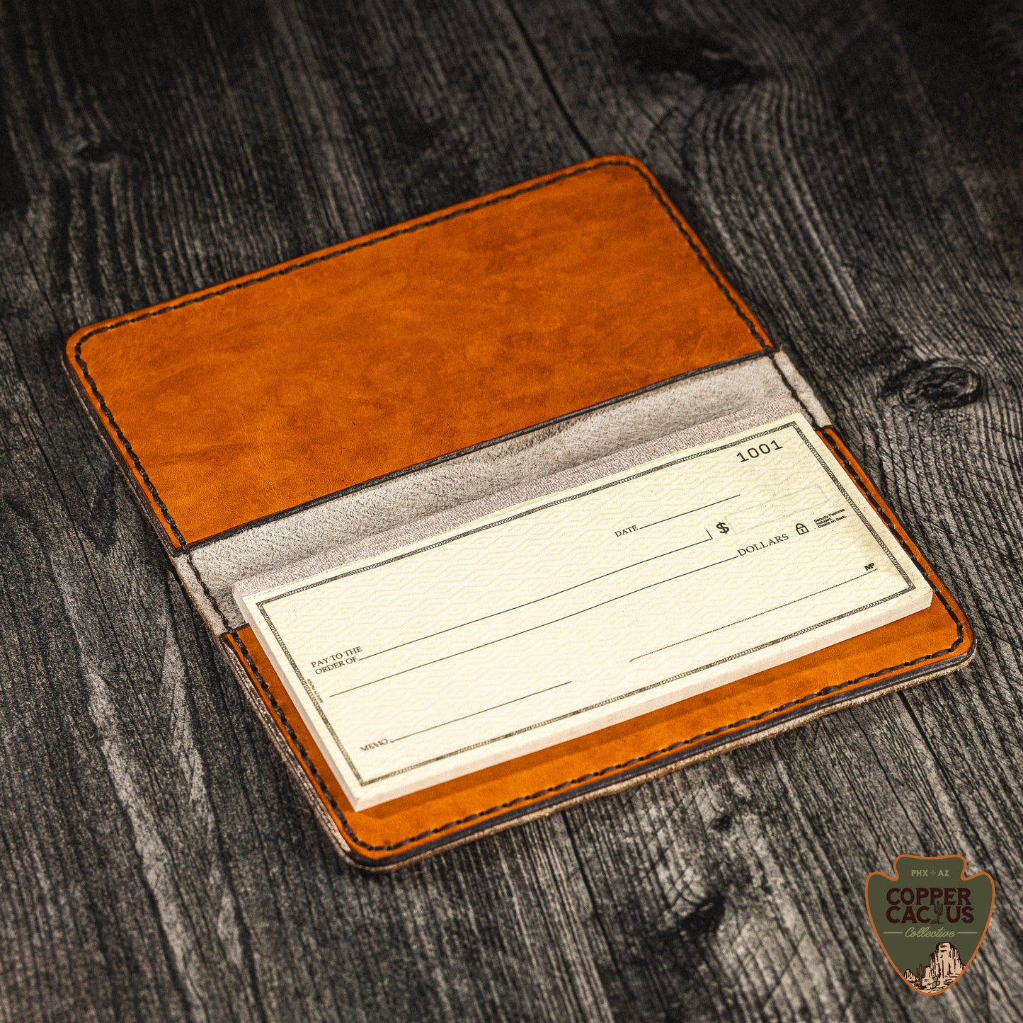Hair-On-Hide Minimalist Checkbook Cover