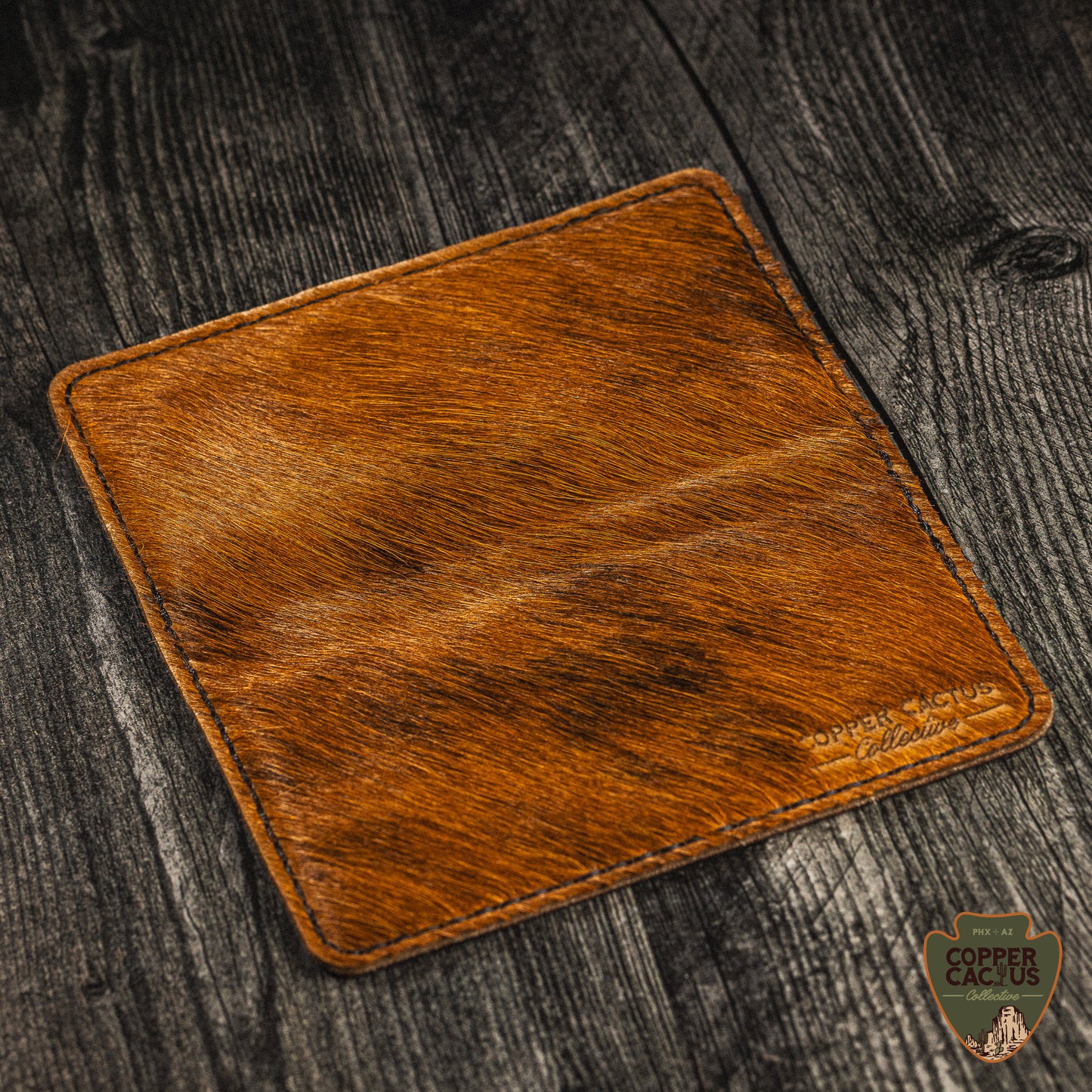 Hair-On-Hide Minimalist Checkbook Cover