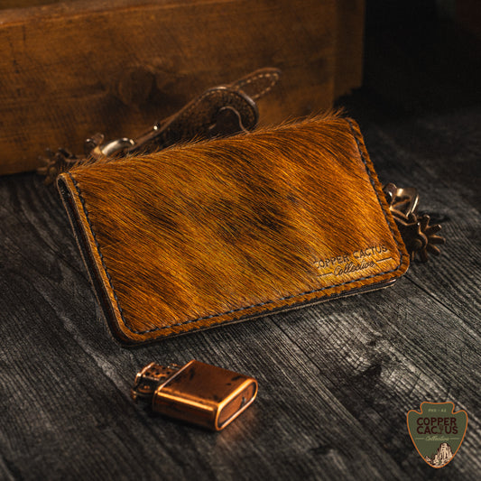 Hair-On-Hide Minimalist Checkbook Cover