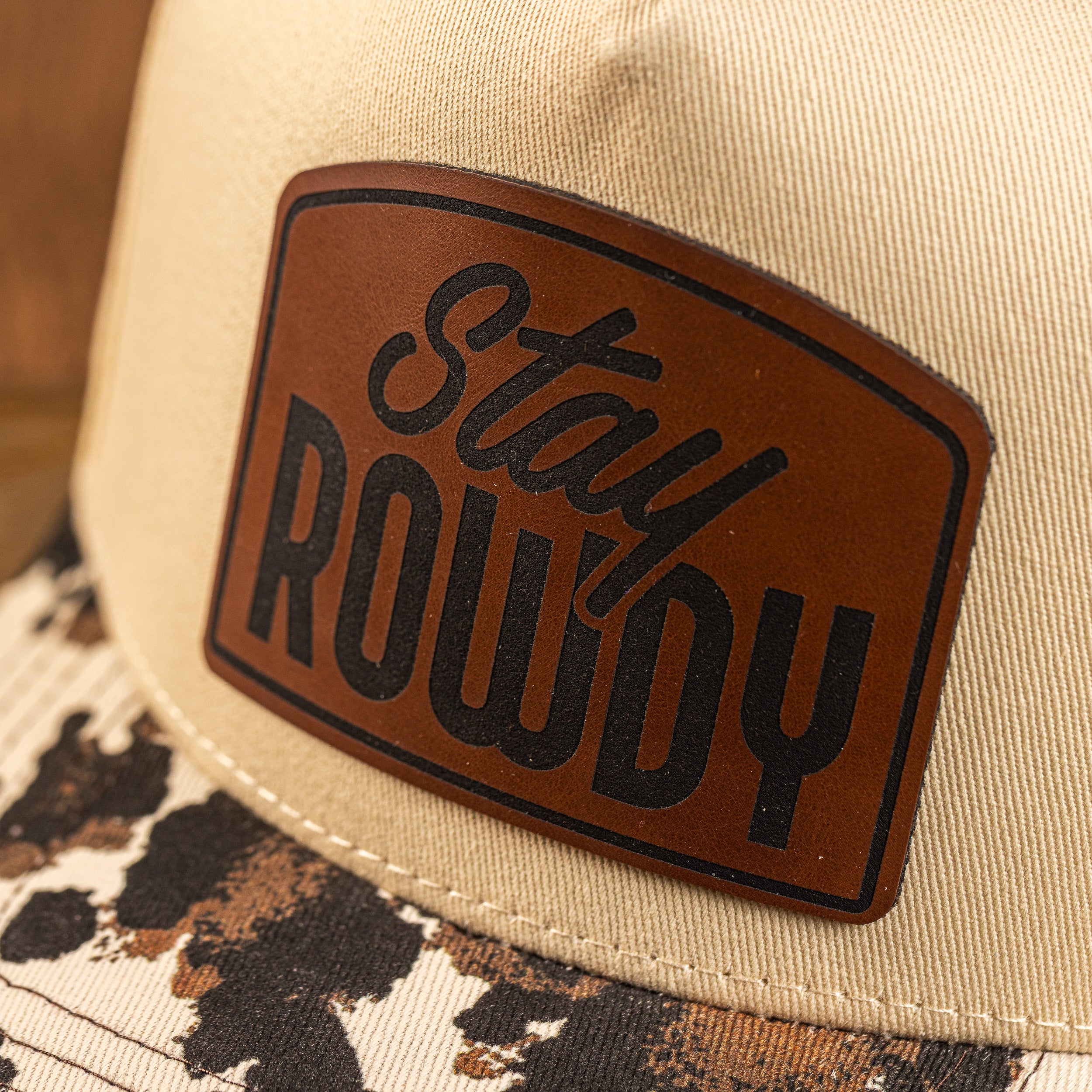 Stay Rowdy | Cowprint Trucker