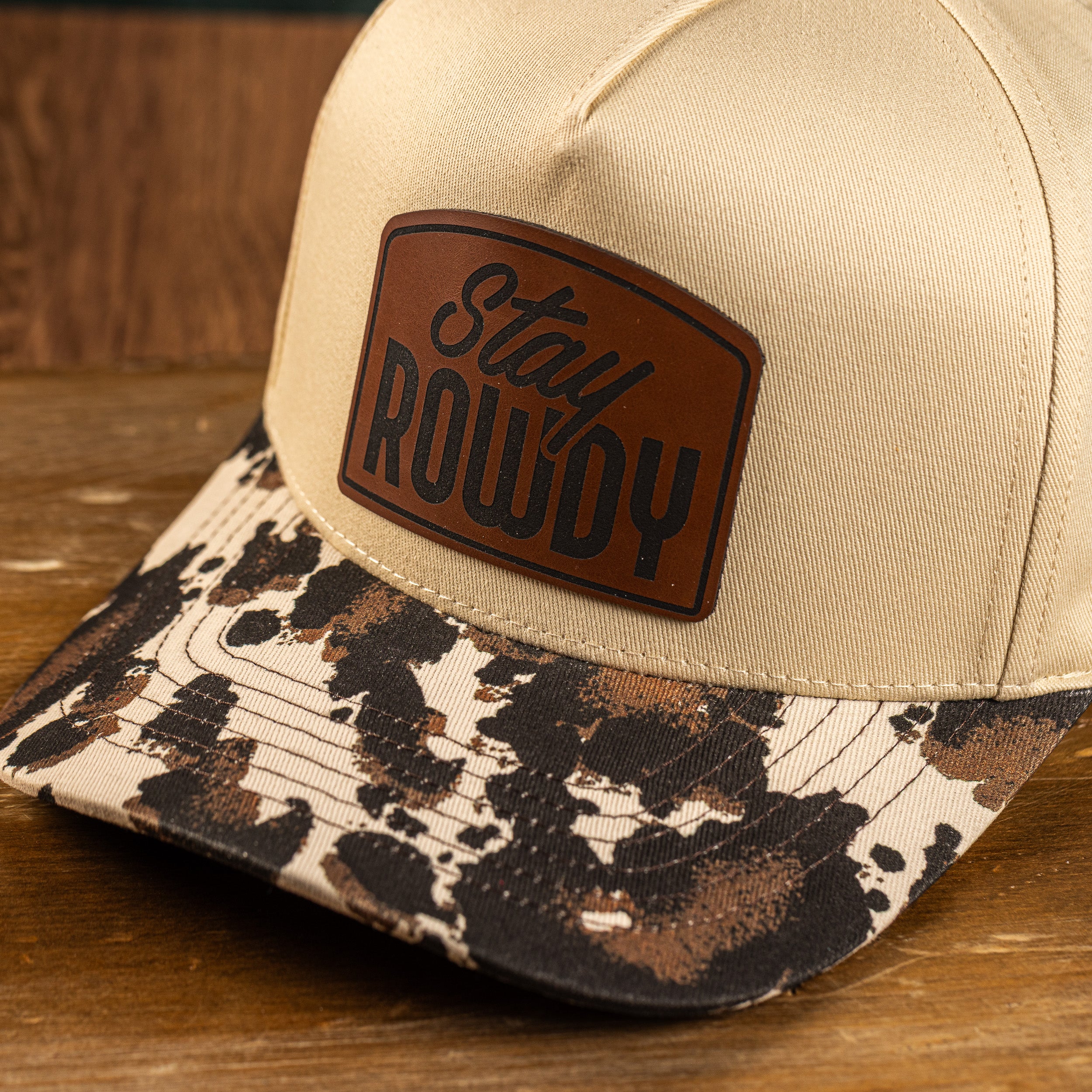 Stay Rowdy | Cowprint Trucker