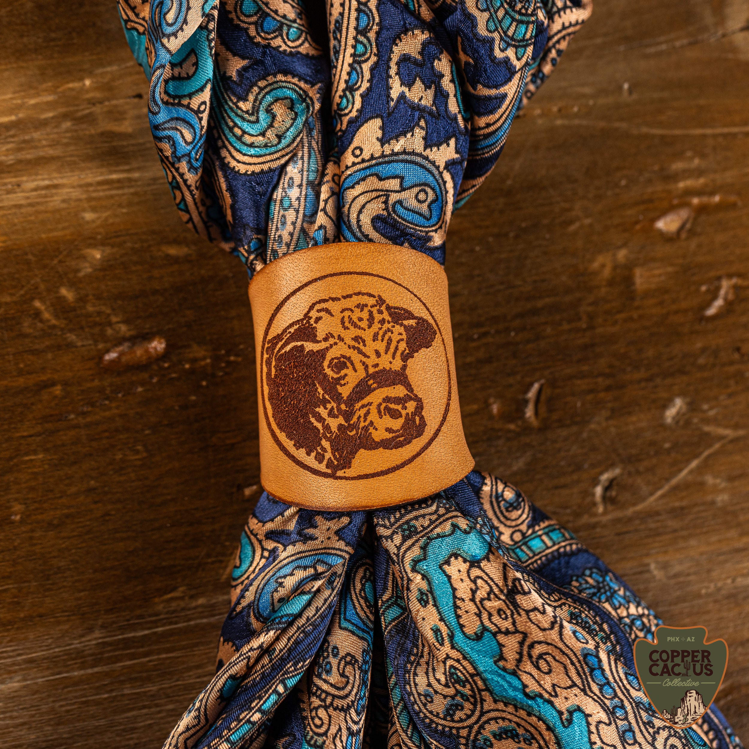 Leather Scarf or Bandana Slide