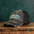 Turquoise Feather | Ponytail Cap