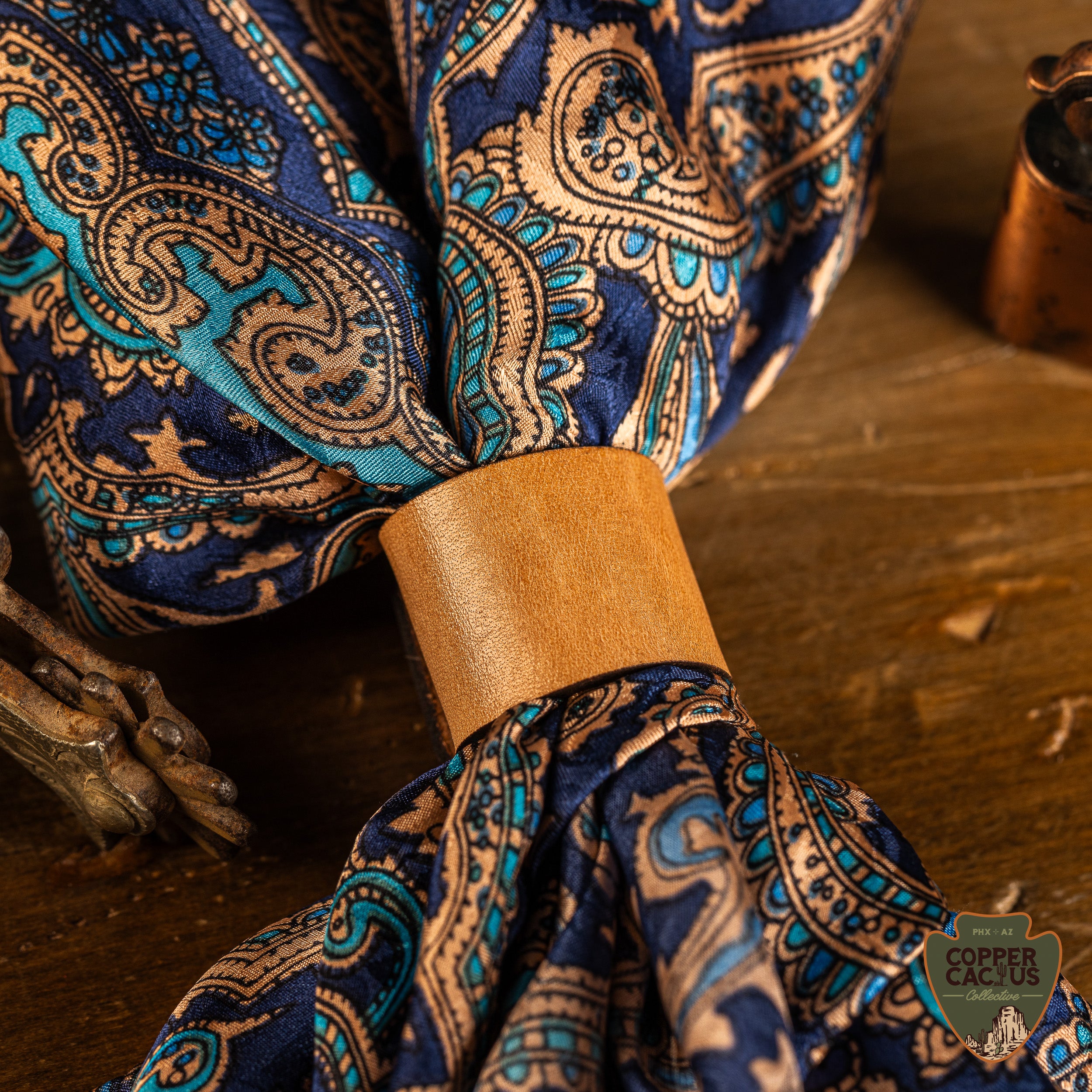 Leather Scarf or Bandana Slide