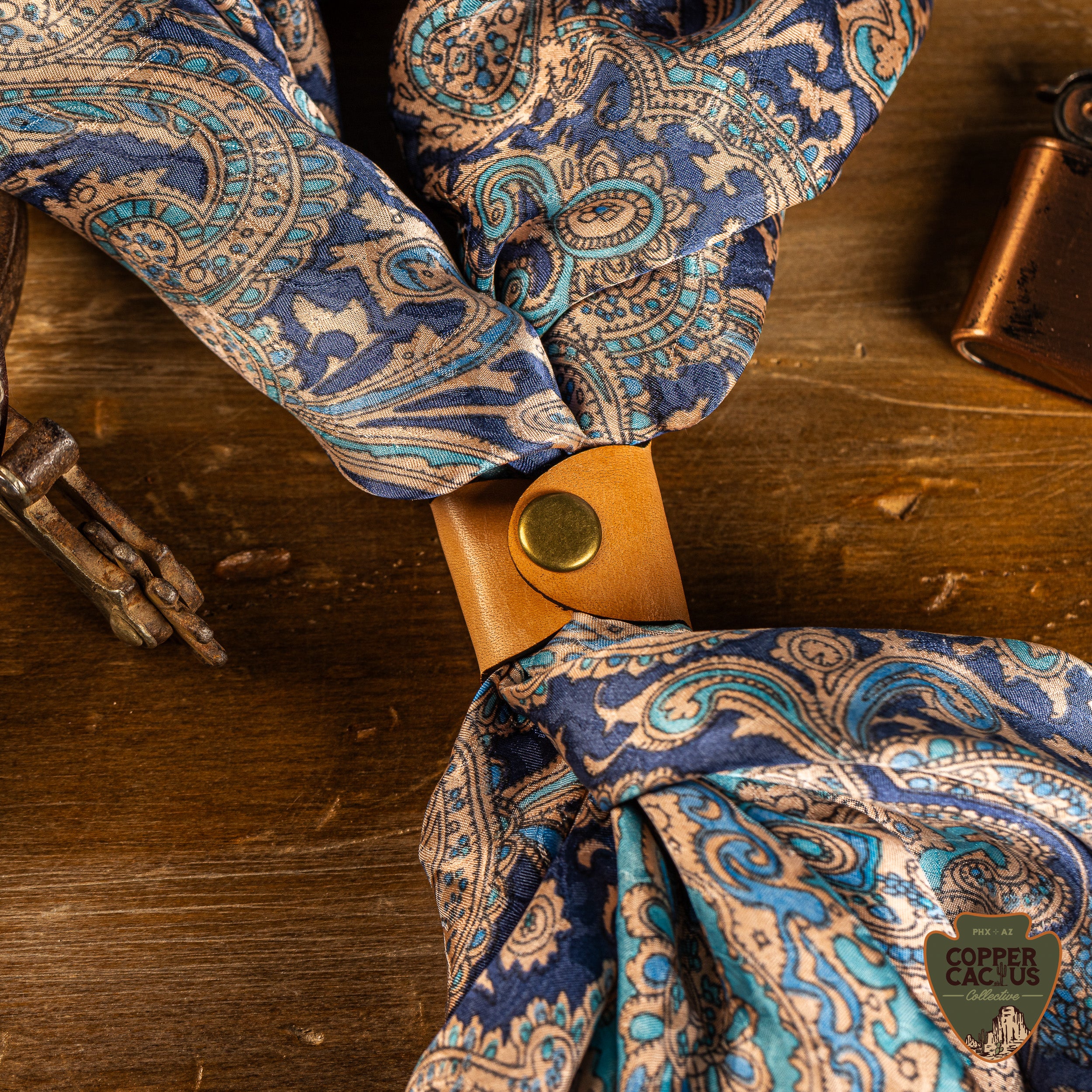 Leather Scarf or Bandana Slide