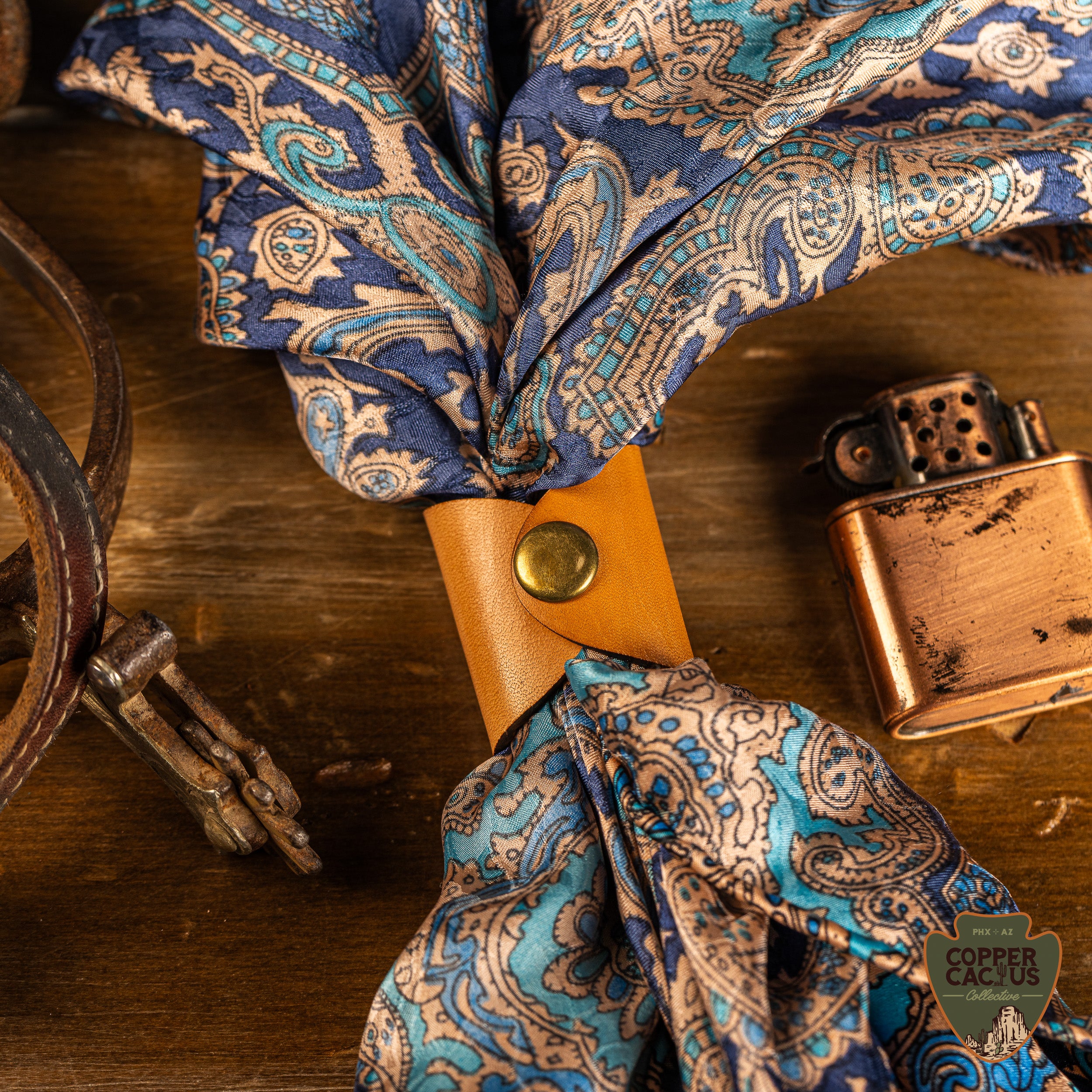 Leather Scarf or Bandana Slide