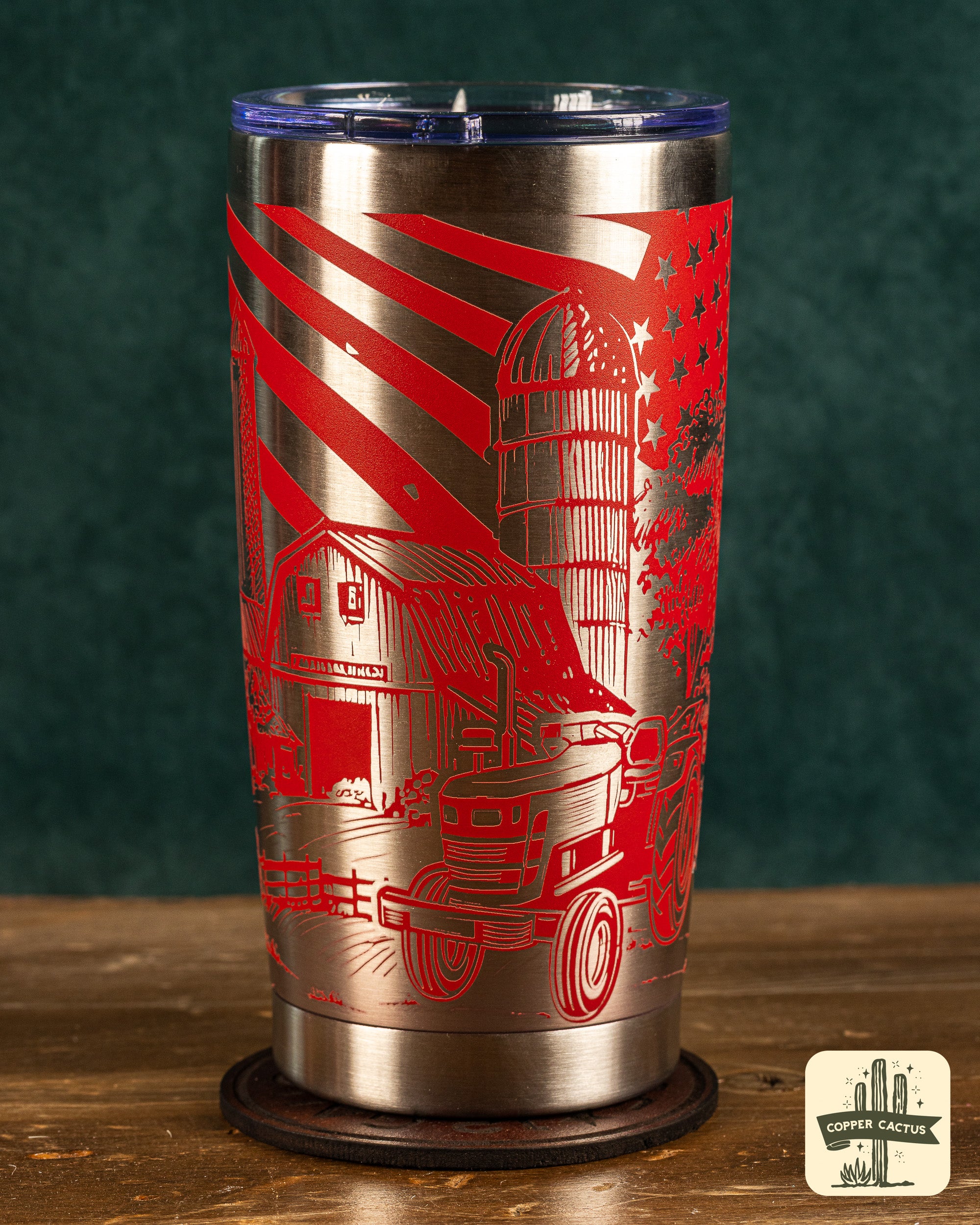 USA Farm Full-Wrap Engraved Tumbler