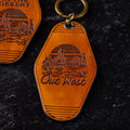 'Out West' | Leather Motel Style Keychain