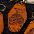 'Meet Me in the Desert' | Leather Motel Style Keychain