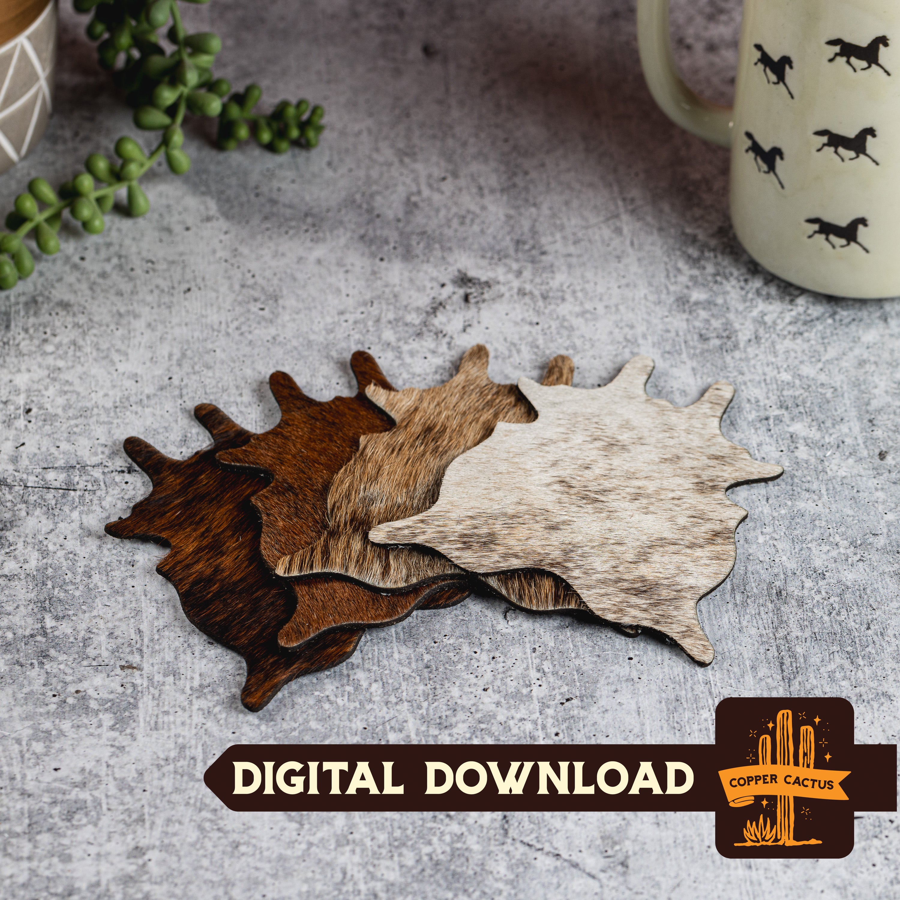 Mini Cowhide Rug | SVG Cut File