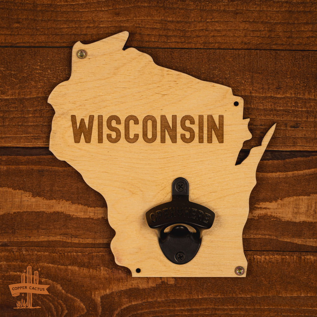 Wisconsin Wall-Mounted Bottle Opener