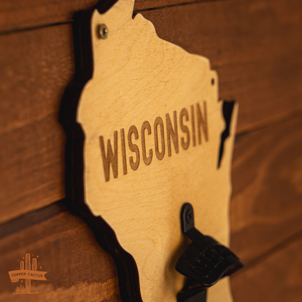 Wisconsin Wall-Mounted Bottle Opener