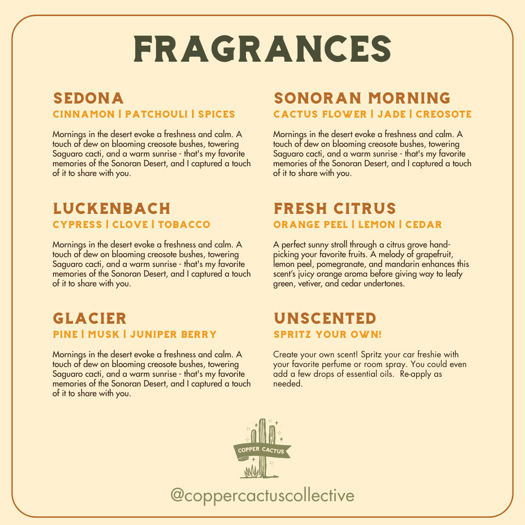 Leather Cowtag Car Freshie | Horseshoe