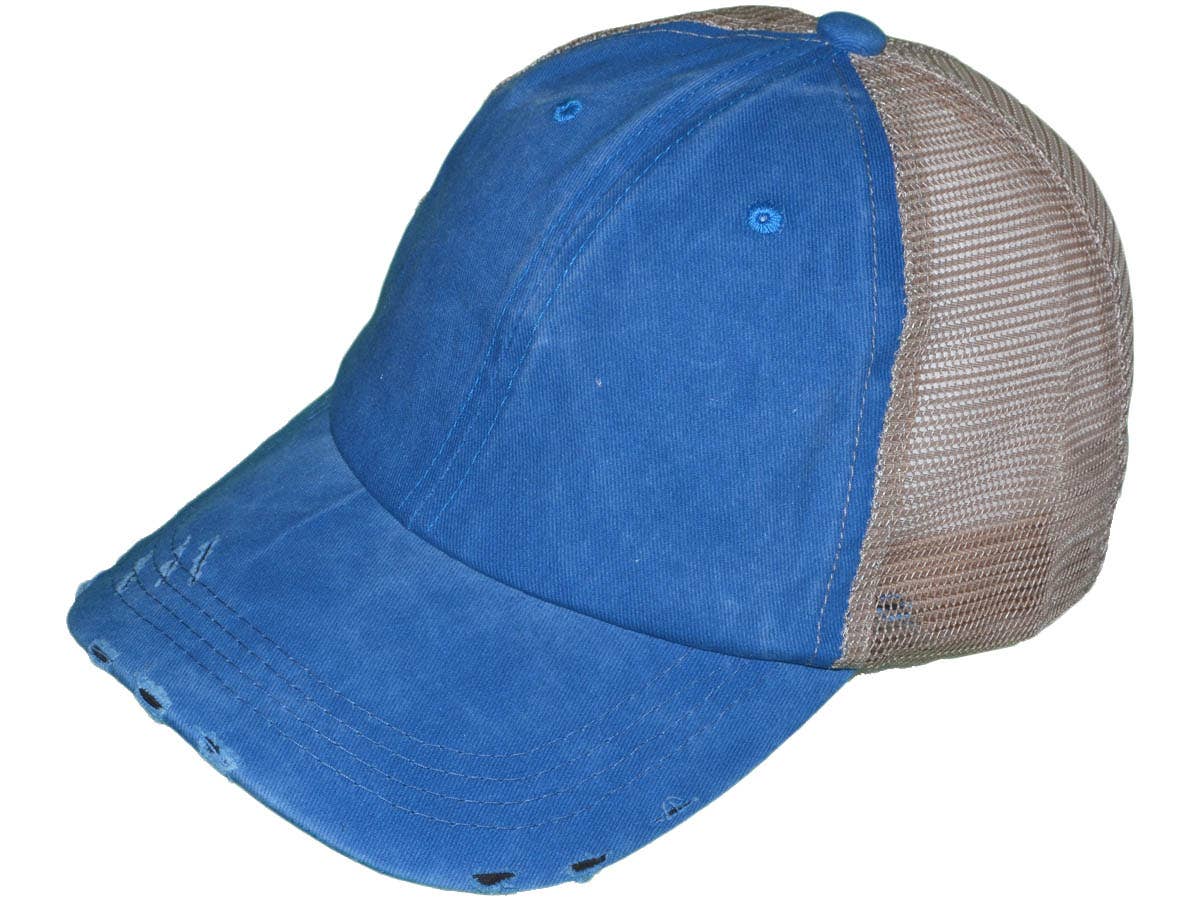 Vintage Trucker Hats - Unstructured Pigment-Dyed Distressed