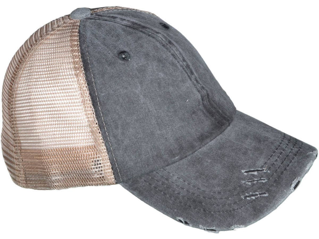 Vintage Trucker Hats - Unstructured Pigment-Dyed Distressed