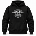 Black Copper Cactus Collective CSF630 hoodie with white DTF upper-chest logo, front view