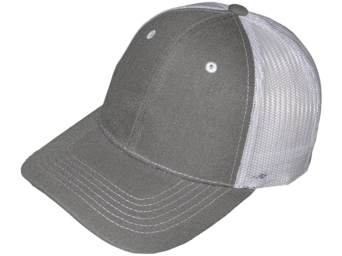 *Youth Size* Blank Trucker Hats - Structured Mesh BK Caps