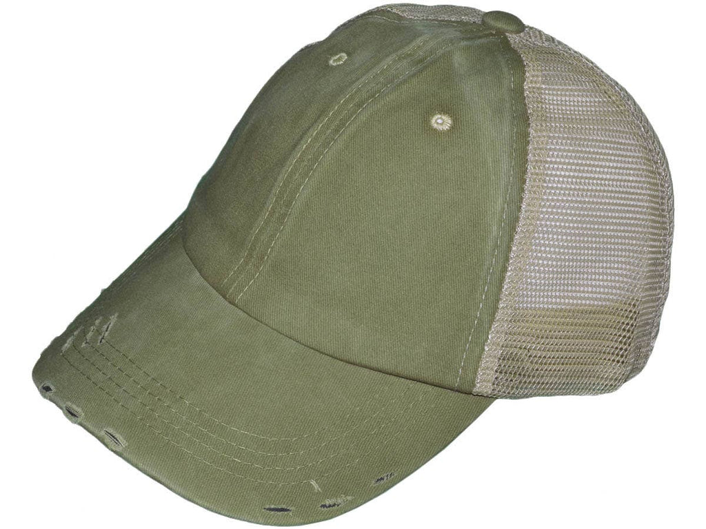 Vintage Trucker Hats - Unstructured Pigment-Dyed Distressed