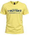 Yellow Gildan Softstyle T-shirt with Sweet Cream Butter graphic